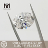 5.16ct Corte oval Diamantes simulados f color vs1 ex ex CVD LG583342727 