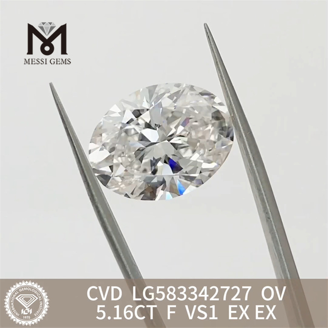 5.16CT ovalis Conscidisti Simulated Diamond F color Vs1 Ex CVD LG5833342727 
