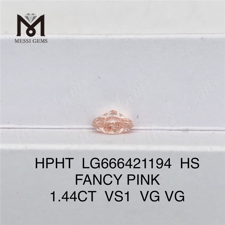 1.44CT VS1 FANCY HS pink lab created diamonds HPHT LG666421194