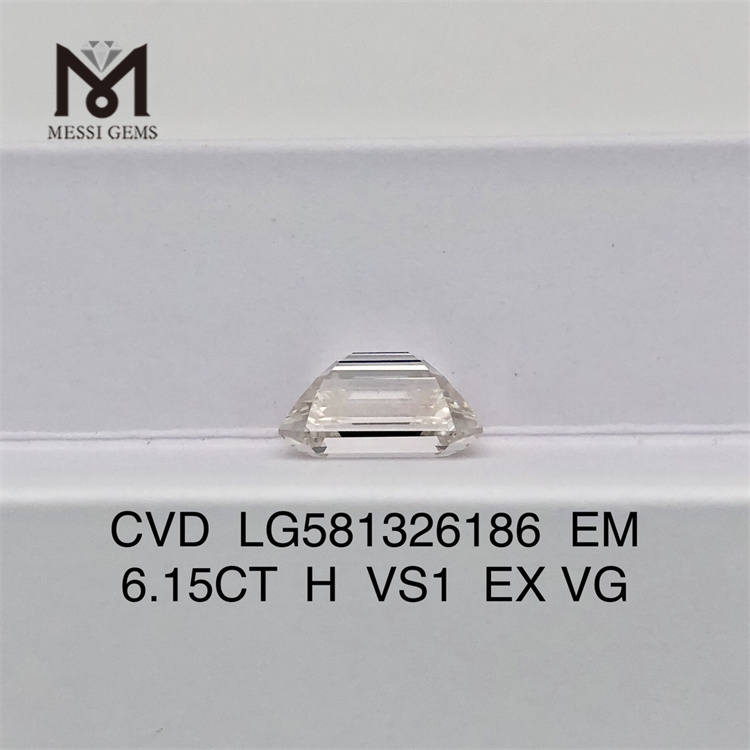 6.15CT H emerald cut cvd diamond VS1 EX VG LG581326186