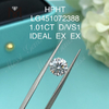 1.01 ct D VS1 Round IDEL Cut Grade lab grown diamond HPHT