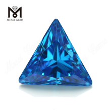 Aqua marine triangle shape cubic zirconia stones 12x12mm CZ loose gems 