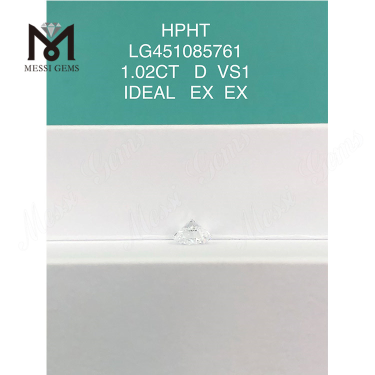 HPHT lab grown diamond 1.02ct D VS1 RD IDEAL Cut Grade