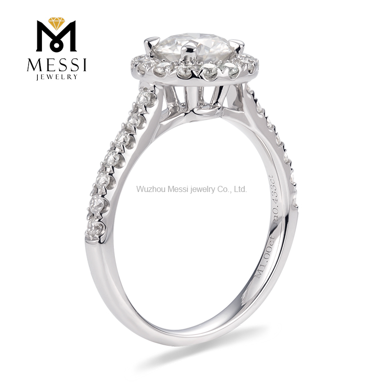 1.2 carat 18k wedding rings moissanite ring for women 