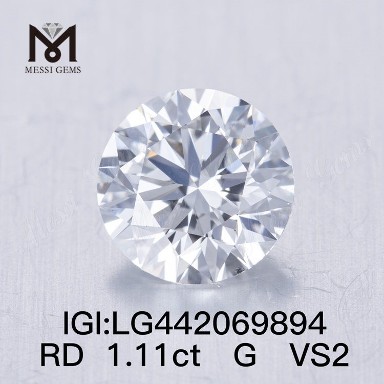 1.11 carat G VS2 Round BRILLIANT IDEAL 2EX lab diamonds