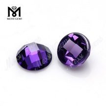 Synthetic Amethyst Round briol 9mm Loose Cubic Zirconia Gemstone 