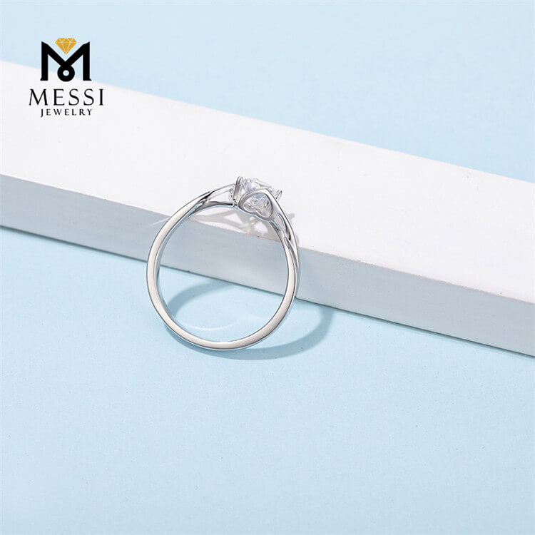 1 quilat def moissanite ouro banhado 925 anel de prata esterlina para mulheres