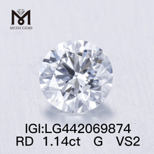 1.14 ct VS lab grown diamond Round BRILLIANT loose synthetic diamonds G IDEAL 