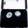 8*10-10*12mm Oval Sea Blue Synthetic Moissanite Top Quality