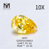 0.44ct FVY SI1 EX Pear cut synthetic yellow diamond