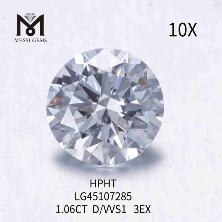 1.06ct white D/VVS1 RD loose lab grown diamond 3EX