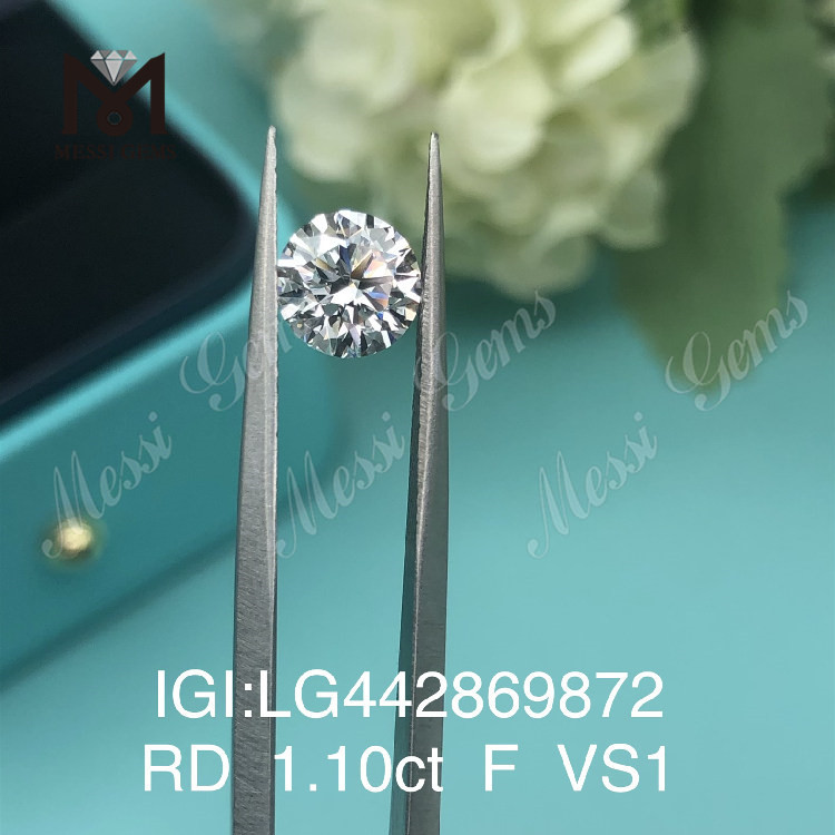 1.01 carat F VS1 Round IDEAL cheap lab created diamonds