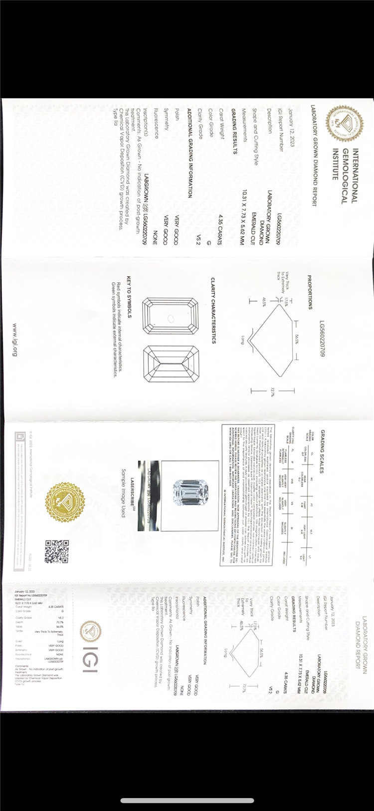 4.35ct lab grown diamonds wholesale