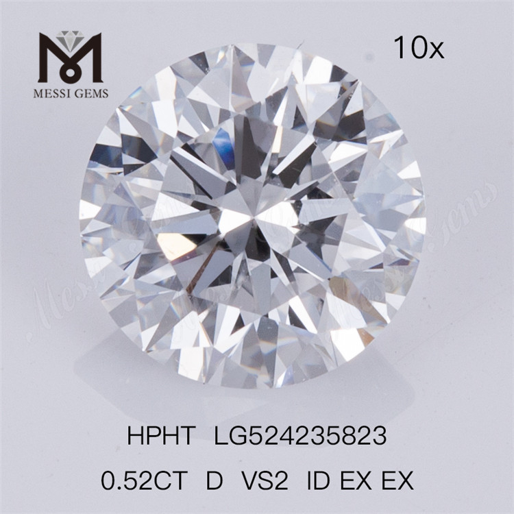 0.52t D VS2 ID EX EX Lab Diamonds Loose HPHT Diamond Factory Stock
