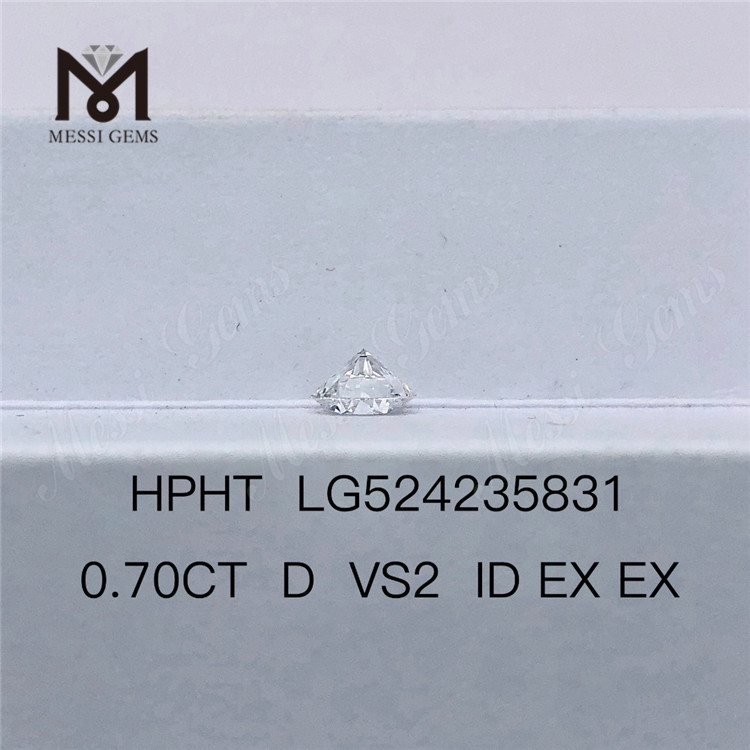 0.7CT HPHT Man Made Diamond D VS2 ID EX EX Lab Diamonds 