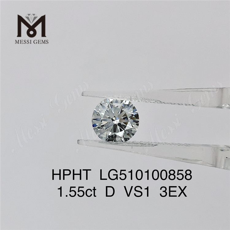 1.55ct D vvs loose hpht lab diamond sale round shape 3EX lab diamond on sale