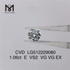 1.06ct E cvd diamond wholesale vs EX round lab grown diamonds manufacturer