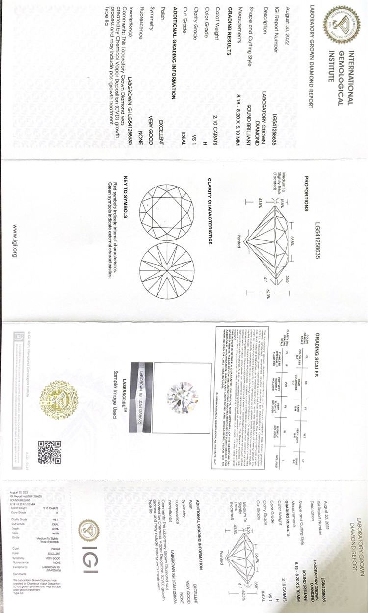 2ct loose lab diamond wholesale