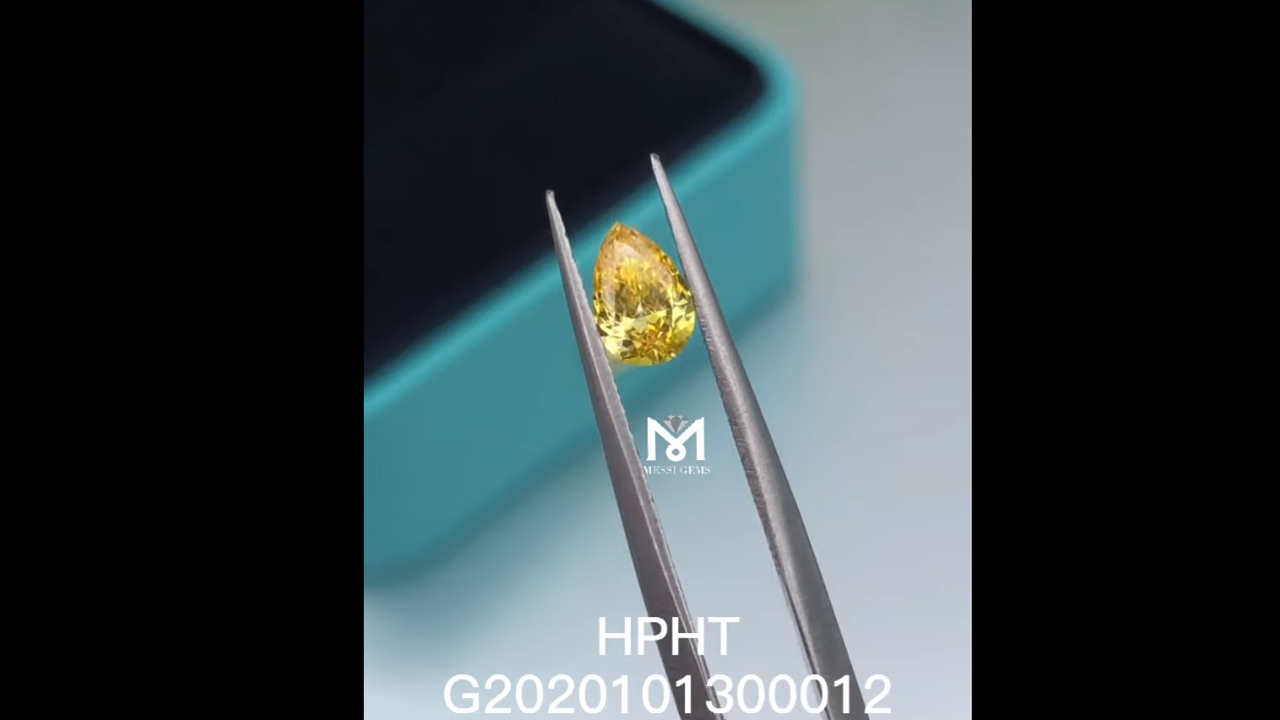 0.44ct FVY SI1 Pear cut lab diamonds EX video