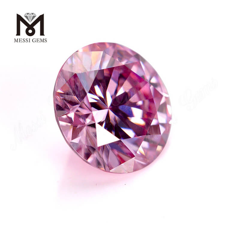 GRA -Zertifikat Top -Qualität 1Carat Großhandelspreis Pink Moisonite runde Form Edelstein für Schmuck