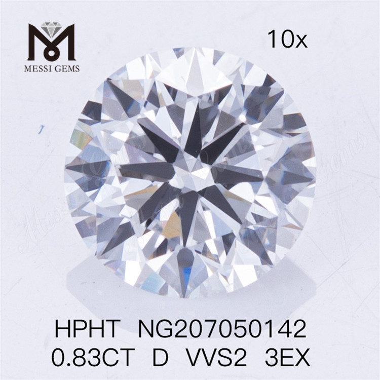 HPHT man made diamond 0.83CT D VVS2 3EX Lab Diamonds 
