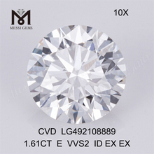 1.61ct E cvd lab diamond vvs round EX lab diamond on sale