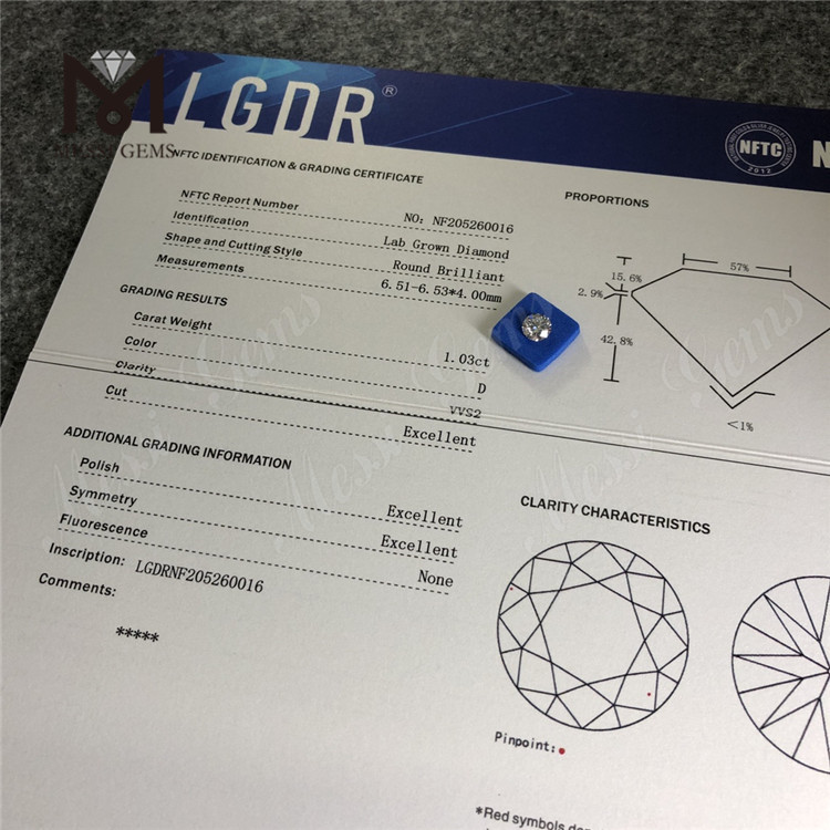 1ct lab created diamond