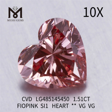 1.51CT FIOPINK SI1 HEART VG VG wholesale lab created diamonds CVD LG485145450