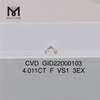 4.011ct CVD F VS1 3EX synthetic diamond price per carat