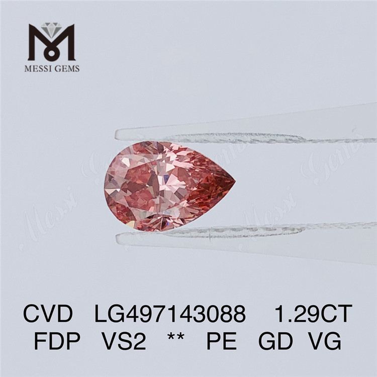1.29CT FDP VS2 PE GD VG lab grown diamond CVD LG497143088