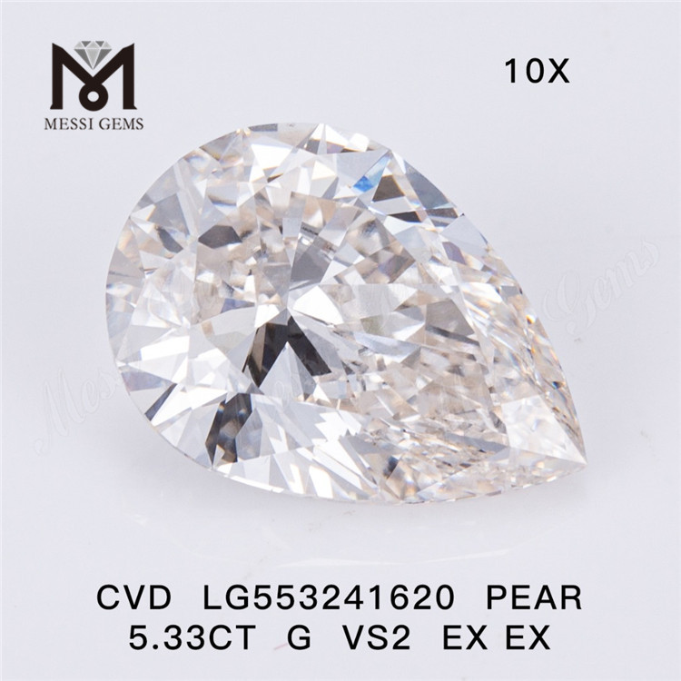 5.33CT CVD diamond G VS2 EX EX good quality lab grown diamond on sale