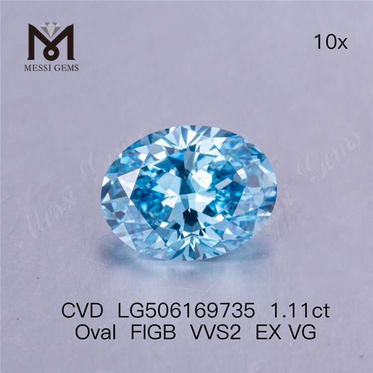 1.11ct 7.75X5.94X3.62MM Oval cut lab diamonds VVS2