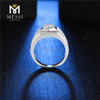 Quality 925 Sterling Silver Jewelry Men Rings Moissanite Gemstone Ring