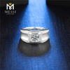 14K 18k White Gold Plated Silver Rings 9mm 3ct Moissanite Ring for Man