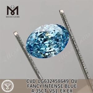 4.35CT VS1 CVD OV diamond labs.FANCY INTENSE BLUE LG632458649丨Messigems