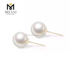 Gold de 18k 4-5 mm Elegantes Pendientes de perlas de novia para bodas