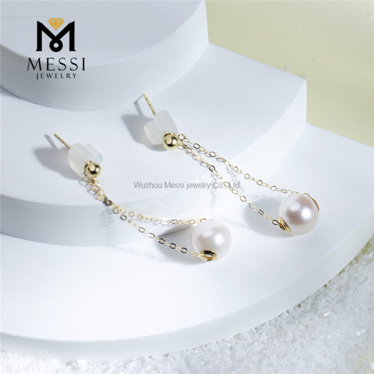 7-8mm AKOYA Large Pearl Drop Earrings Bold and Elegant