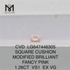 1.26CT SQUARE FANCY Pink Fabricated Diamonds CVD LG647446305 