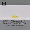 1.74CT VVS2 VG VG HS FANCY INTENSE YELLOW Fancy Yellow Diamond HPHT LG574344524