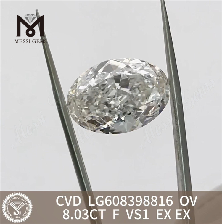 8.03ct Top Lab Partum Diamonds F VS1 OV 丨 Messigmeus CVD LG608398816 