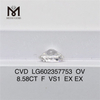  8.58CT F VS1 EX EX cvd OV lab grown diamond LG602357753 from the Lab丨Messigems