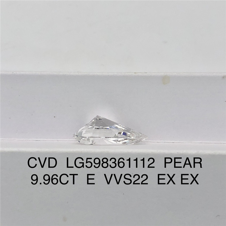 9.96CT PEAR Shape E VVS2 CVD Loose Grown Diamond LG598361112丨Messigems