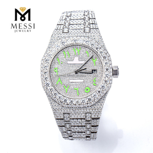 Luxury & Sparkling Moissanite Iced Out Watch Special Text Mars
