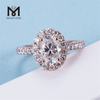 14k rose gold 2ct halo style oval diamond engagement ring fashion