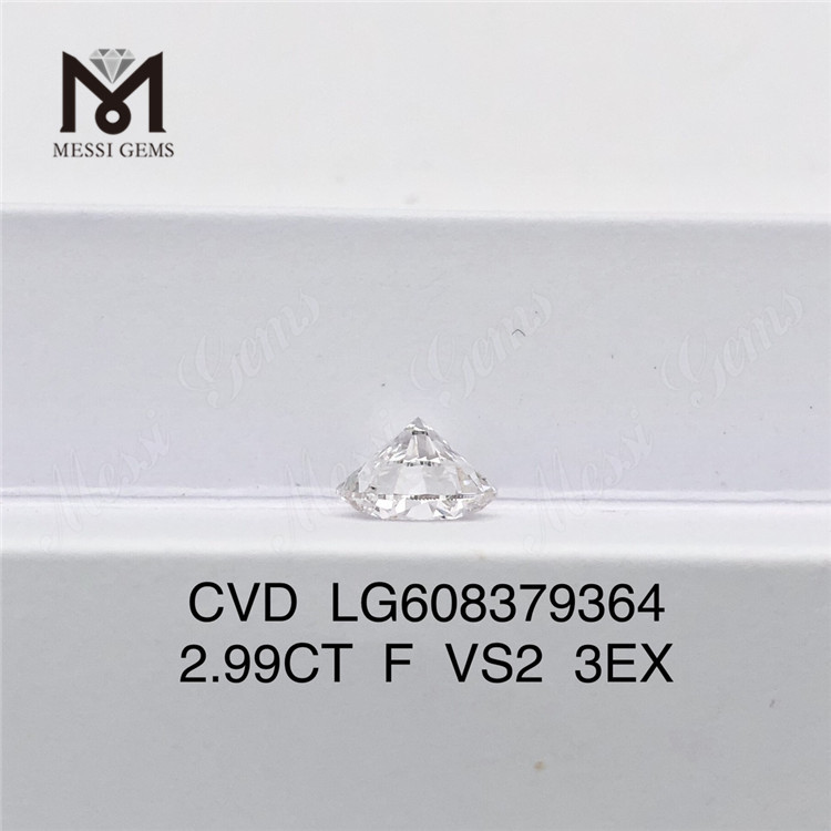 2.99CT F VS2 3EX 3ct cvd stones for Creating Custom Jewelry丨Messigems LG608379364