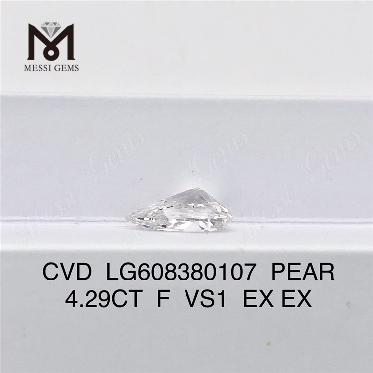 4.29CT F VS1 PEAR IGI certified diamonds for sale Excellent Value CVD LG608380107丨Messigems