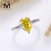 3ct Solitaire Elegance Lab grown diamond Yellow Pear Diamond Ring
