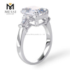 14k 18k gold emerald cut 2carat lab grown diamond 3 Stone Engagement Ring