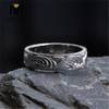 4.3G US11 Unique Pattern Damascus Titanium Ring for Men MSR-1984