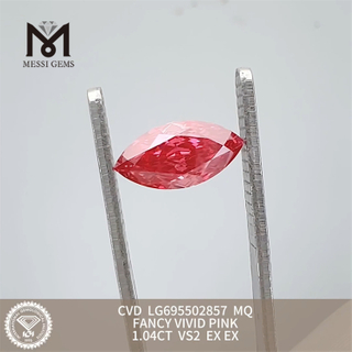 1.04CT VS2 MQ FANCY VIVID PINK EX CVD Simulated Diamond LG695502857